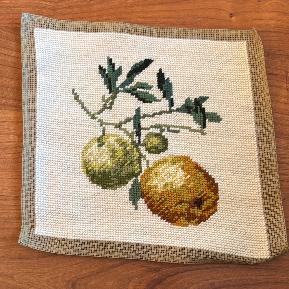 Vintage Unframed Needlepoint